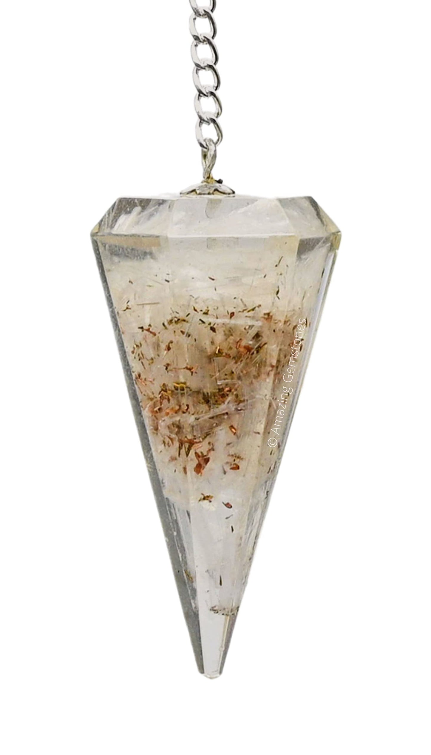 Selenite Orgone Crystal Pendulums for Divination and Dowsing Crystal Pendulum with True Pendulum Motion Spritual Crystal