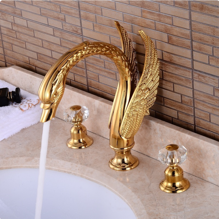 Swan Crystal Handle Faucet