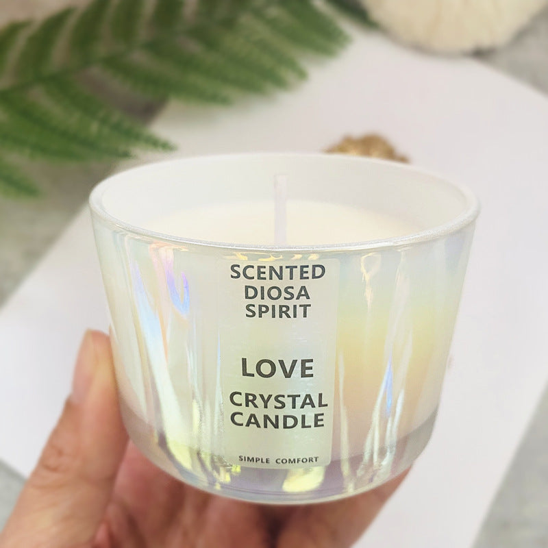 Crystal Flower Shaped Soy Wax Candle Gift Set