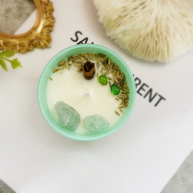 Crystal Flower Shaped Soy Wax Candle Gift Set