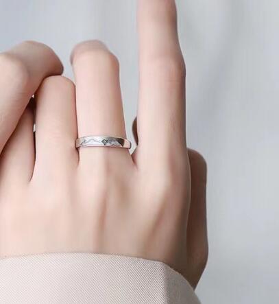 Sunrise and Early Moon Ring for Him and Her