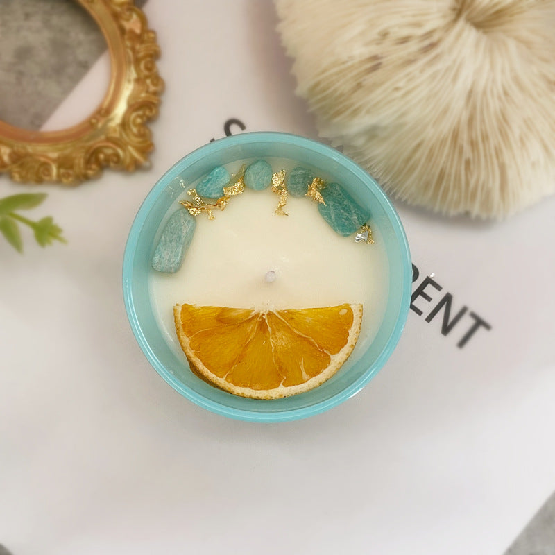 Crystal Flower Shaped Soy Wax Candle Gift Set