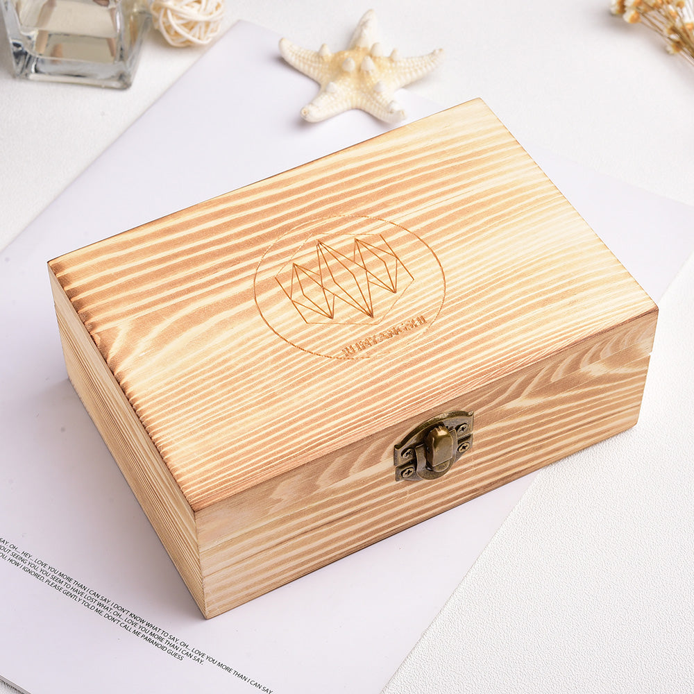 Rainbow Energy Crystal Pendulum Set with Wooden Box