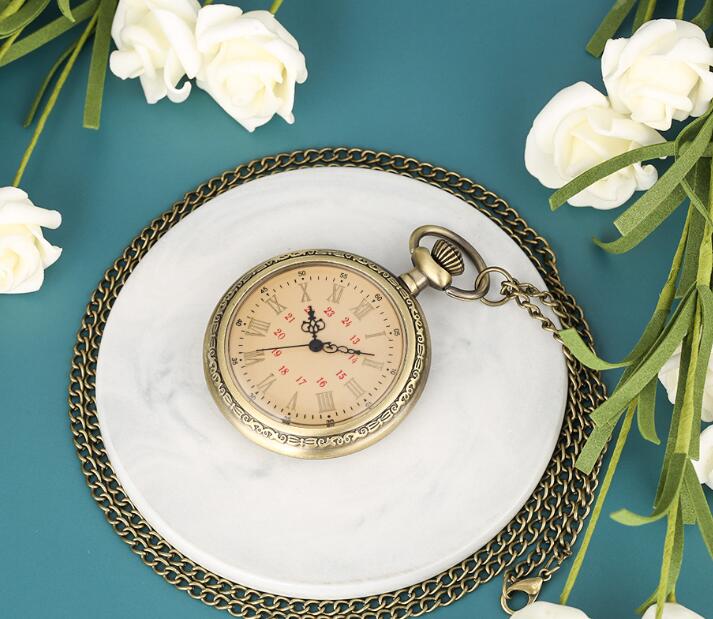 Vintage Pocket Watch Pendant Necklace