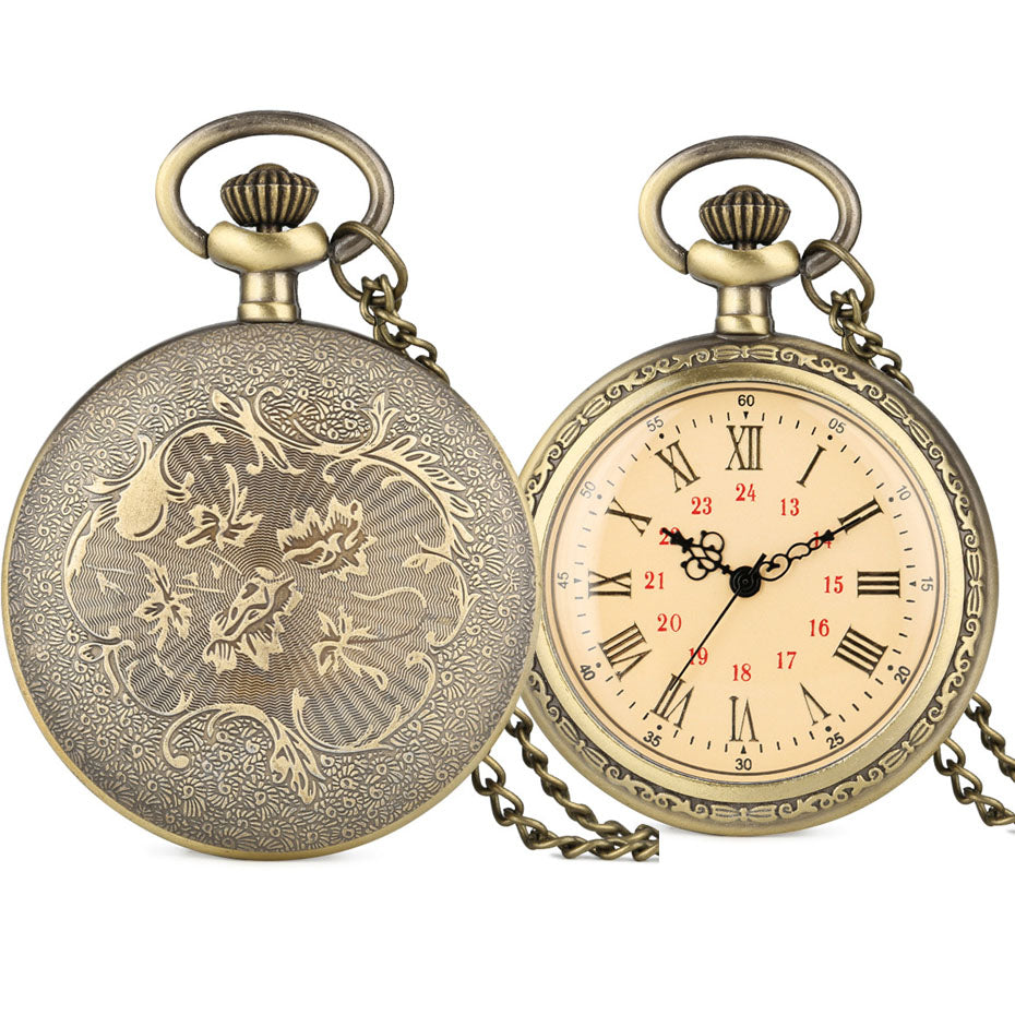 Vintage Pocket Watch Pendant Necklace