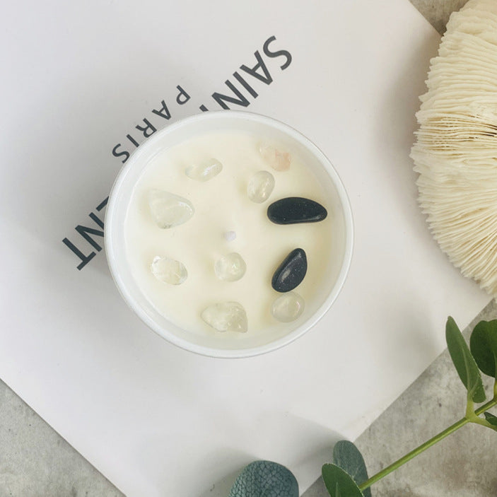 Crystal Flower Shaped Soy Wax Candle Gift Set