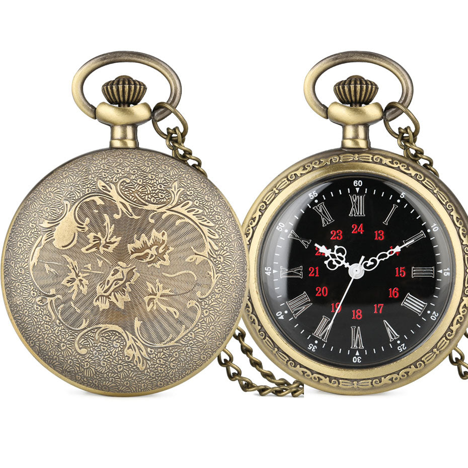 Vintage Pocket Watch Pendant Necklace