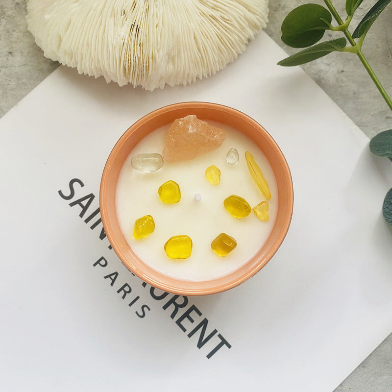 Crystal Flower Shaped Soy Wax Candle Gift Set